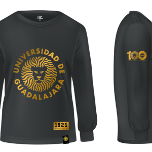 Playera Edición Conmemorativa 100 Años Manga Larga Logo León dorado - Negra