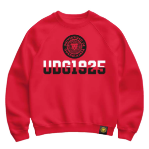 Sudadera Centenario Piel de León UDG 1925 - Con Logo León - Roja